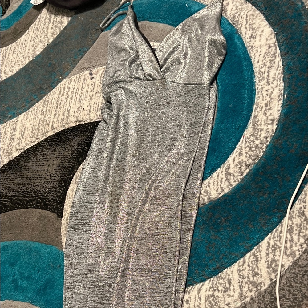 Charlotte Russe Silver Strapless Dress